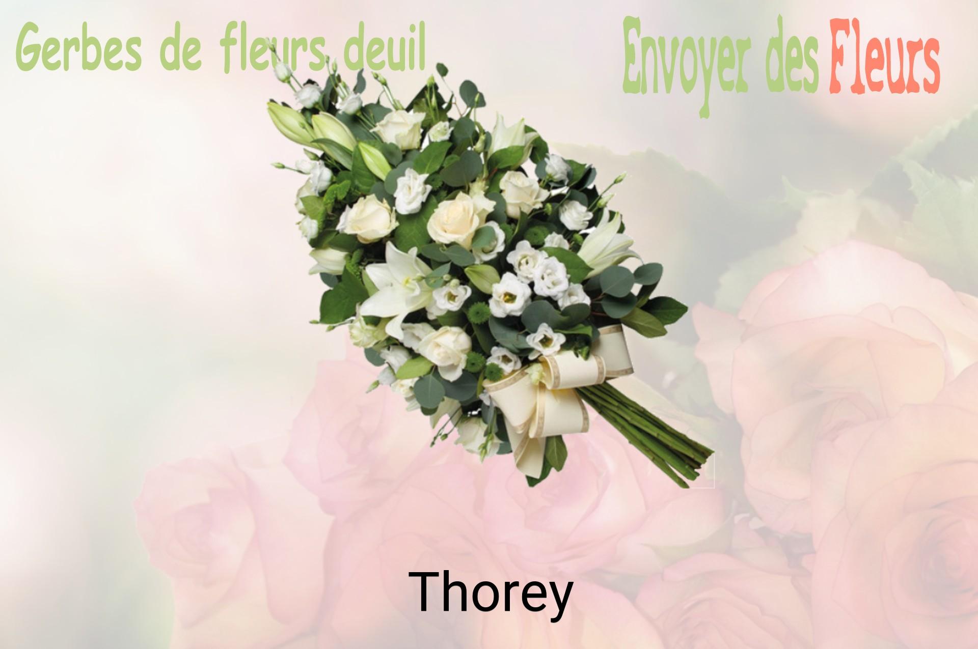 Gerbe de fleurs de deuil livrée à Thorey